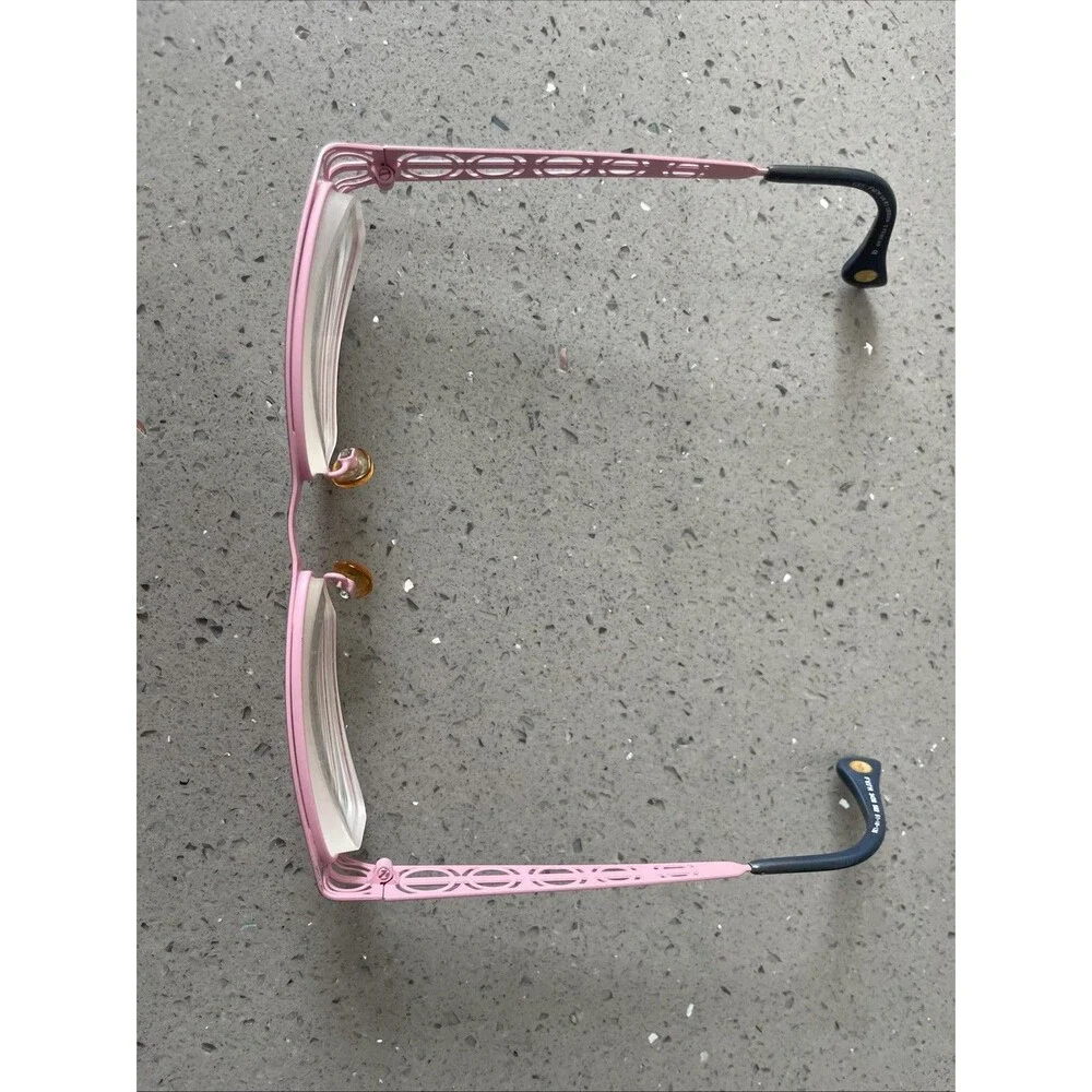 Fysh UK Eyeglasses Frames ONLY 3438 582 Pink Purple Rectangle Full Rim 51-18-135